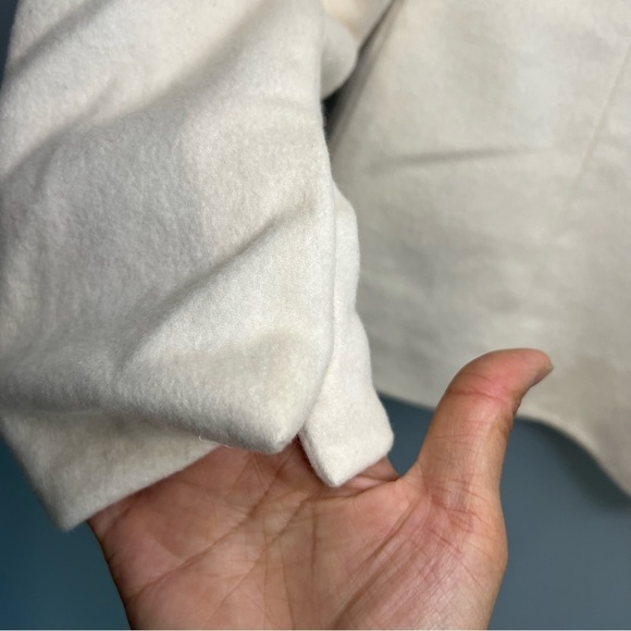 Anne Klein Women's Wool Angora Open Front Blazer Ivory Petite Size 2 Fall Casual - Picture 12 of 13